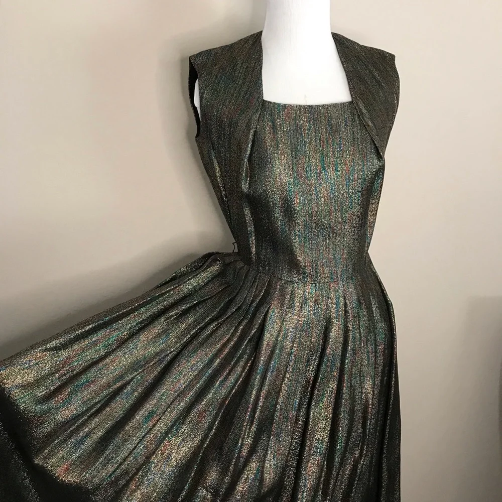 Vintage 50s Lurex Party Dress - Picture 4 of 8